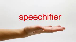 How to Pronounce speechifier  American English [upl. by Ellita]