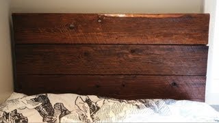 DIY BARN BOARD HEADBOARD [upl. by Ikilisav404]