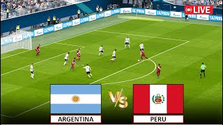 🔴Live  Argentina vs Peru I World Cup Qualification CONMEBOL I Full Match Live I eFootball Pes 21 [upl. by Inej]