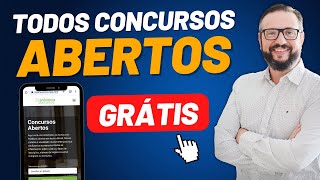 CONCURSOS ABERTOS Onde ver TODOS os concursos públicos abertos [upl. by Angid]