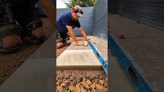 Kandla Grey porcelain Tiles ⚒️🔥⚒️asmr asmrsounds patio work howto tips diy fyp fypage [upl. by Aydin399]