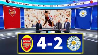 Arsenal vs Leicester 42 Arsenal score two stoppage time goals to beat Leicester [upl. by Anrak]