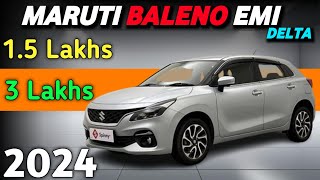 Maruti Baleno Emi 2024  Delta Petrol Mileage Features Down paymentEMi [upl. by Nnaeerb]