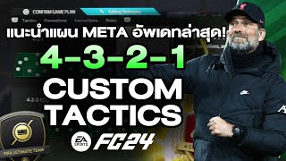 แนะนำแผน META อัพเดทล่าสุด 4321  CUSTOM TACTICS amp INSTRUCTIONS 😍  FC 24 Ultimate Team [upl. by Anas]