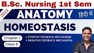 CLASS 8  HOMEOSTASIS  POSITIVE AND NEGATIVE FEEDBACK MECHANISM  BSc Nursing 1st Sem [upl. by Colner]