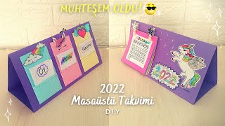 MUHTEÅEM OLDUâ—HEM DE Ã‡Ä°FT TARAFLIğŸ¤© EL YAPIMI 2022 MASAÃœSTÃœ TAKVÄ°MÄ° ğŸ“… ğŸ“† [upl. by Rhetta]