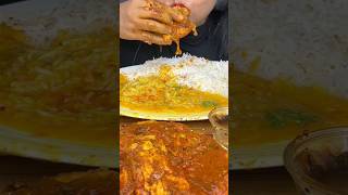 Eating Dal Chawal Eggs Curry Bhurta Saladeatingsounds asmrvideo mukbang shortsvideo [upl. by Aihsi]