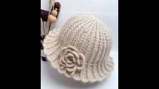 Flower beautiful hat free tutorial [upl. by Tom]