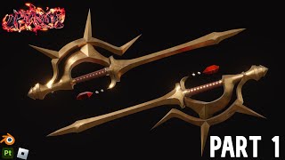 Stylized Sword Modeling Tutorial for Roblox Part 1  Blender [upl. by Natlus]