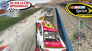 NASCAR15 The Game Auto Club Speedway Crash Compilation [upl. by Auohs821]