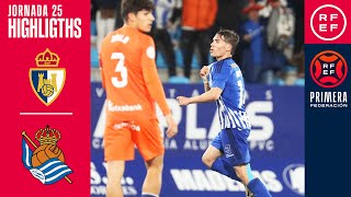 Resumen PrimeraFederación  SD Ponferradina 20 Real Sociedad quotBquot  Jornada 25 Grupo 1 [upl. by Leund]