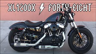 2020 HarleyDavidson XL1200X Forty Eight in Vivid Black [upl. by Bette]