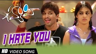 I Hate You Full HD Video Song  Happy Movie  Allu Arjun Genelia [upl. by Ailes]