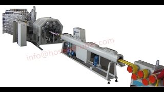 pvc layflat hose machine fiber knitting online [upl. by Ariaz]