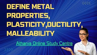 PLASTICITY DUCTILITY MALLEABILITY DEFINE ALL physicalproperties mechanical metal BEexam [upl. by Atinav589]