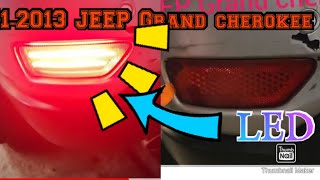 20112013 JEEP Grand cherokee Rear bumper LED reflector lights installation step by step [upl. by Hazard356]