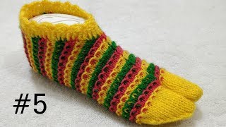 How to Make Beautiful Multi Color Socks 5 [upl. by Boote]