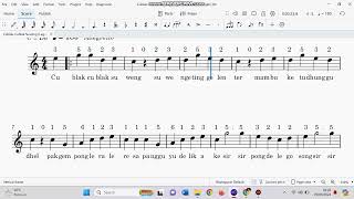 Cublak cublak Suweng  Lagu Daerah Jawa Tengah Panduan membaca notasi angka balok dan lirik Lagu [upl. by Aifas]