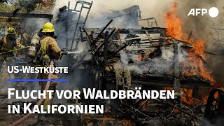 Kalifornien Zehntausende müssen vor Waldbränden fliehen  AFP [upl. by Mirna]