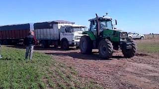 Agco Allis 6175 tirando camion [upl. by Llerruj]