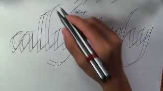 HOW TO WRITE CALLIGRAPHY WITH A NORMAL PEN [upl. by Sinned]