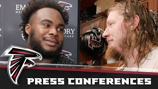 Grady Jarrett and Kaleb McGary talk New Orleans Saints and changes in the locker room  NFL [upl. by Aniaj43]