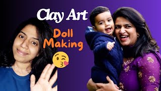 Doll Making  Clay Art  Sculpting  Levikuttan  LintuRony Niv Vin Arts [upl. by Ragan]