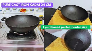 Cast Iron Kadai Unboxing  Cast Iron Cookware  Cast Iron kadai Review [upl. by Otreblaug]