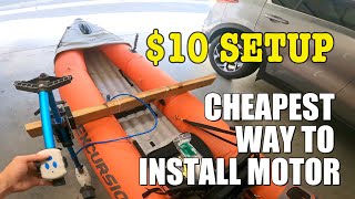 The cheapest way to install trolling motors on inflatable kayaks [upl. by Adroj]