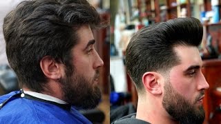 Classic Pompadour with a Low Taper  Tutorial by MC Barber [upl. by Ettesus143]