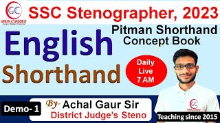 Class 1  shorthand classes achal sir  stenography course achal sir  Achal Gaur Shorthand playlist [upl. by Swetiana]