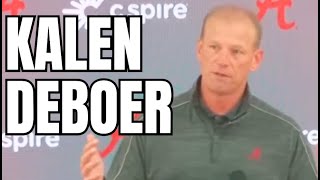 Kalen Deboer Press Conference ahead of Oklahoma  Blocking out noise  Keon Sabb out for the season [upl. by Olmstead37]