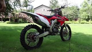 2012 Honda CRF250R W Yoshimura RS4 Full Exhaust [upl. by Alcott]