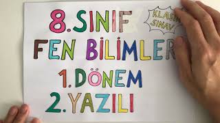 8 Sınıf Fen Bilimleri 1 Dönem 2 Yazılı Klasik Tarz AÇIK UÇLU [upl. by Griffis]