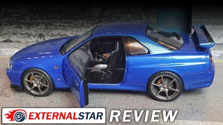 Review Nissan Skyline GTR R34 year 1999 bayside blue 118 by Solido [upl. by Tarazi]