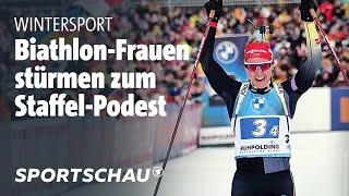 Biathlon HeimErfolg für deutsche FrauenStaffel in Ruhpolding  Sportschau [upl. by Ferd]