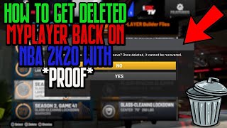 How to GET DELETED MYPLAYER BACK On NBA 2K23 With PROOF [upl. by Aihseit448]