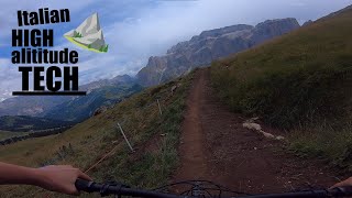 Riding the Black Freeride line in Val Gardena Bike Park  Dolomites [upl. by Katha]