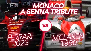 F1 2023 Vs F1 1990 Monaco 🇲🇨 Senna Tribute 🇧🇷 [upl. by Ellehsat]