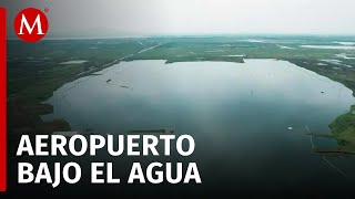 Proyecto aeroportuario de Texcoco está completamente inundado [upl. by Holmes778]