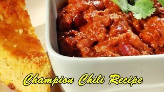 Champion Chili Recipe  Fast And Easy Dinner Ideas [upl. by Olrac]