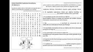 CAÇAPALAVRAS Capitanias hereditárias 4º ano EF [upl. by Nirehtak]