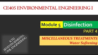 Miscellaneous Treatments of Water Water Softening [upl. by Cello]