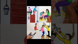 Four separate videos shorts youtubeshorts art drawing sketch [upl. by Alvord]