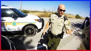 COPS VS DIRT BIKE  BUSTED BY POLICE DOING HIGHWAY WHEELIES [upl. by Trish]