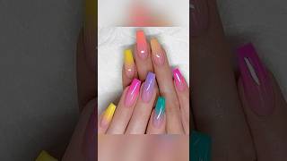 Ombre nail art with eyeshadow  ombre nail  nail art by rb trending shorts nailart [upl. by Yeltihw]