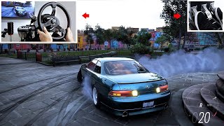 Forza Horizon 5  Drifting Lexus SC300 at Night w900° Steering Wheel Setup [upl. by Nev480]