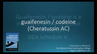 How to pronounce guaifenesin with codeine Cheratussin AC Memorizing Pharmacology Flashcard [upl. by Island875]