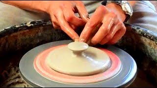 Making a Simple Pottery Butter Dish amp Lid on the Wheel [upl. by Vivie480]