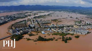 China Longzhou Guangxi Hit by Worst Flood in a Decade [upl. by Aronid105]